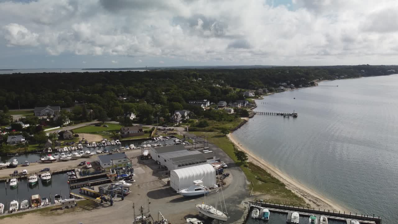 뉴욕 사우샘프턴 롱아일랜드의 샤그웡 정박지 조감도