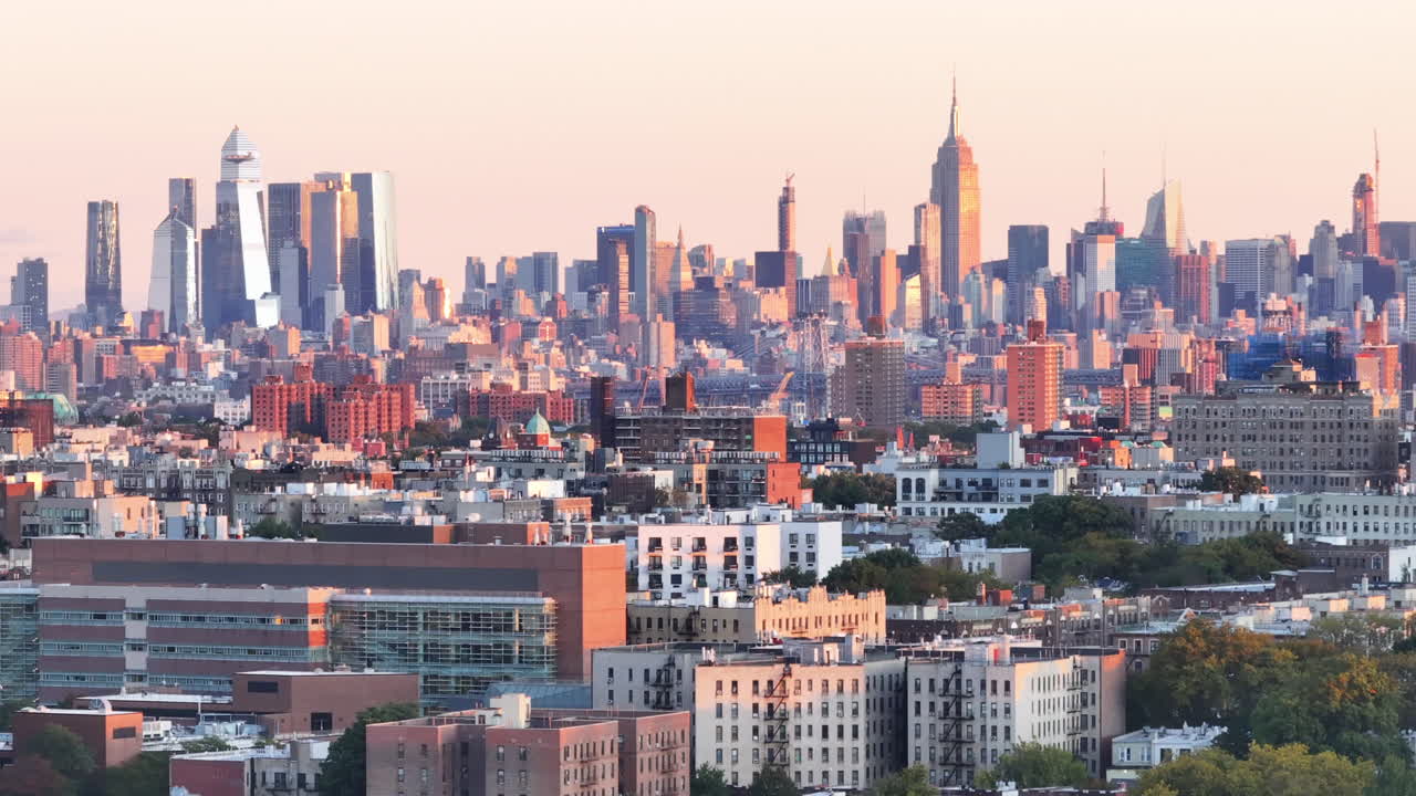 Stunning Sunset Skyline of New York City