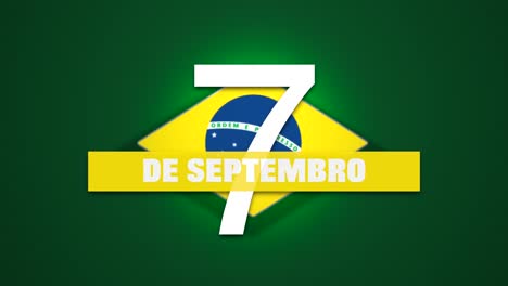 7 de septiembre día de la independencia de brasil bandera animación de vuelta
