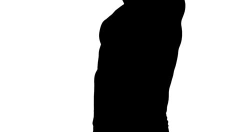 Muscular-silhouette-of-man-posing-for-camera