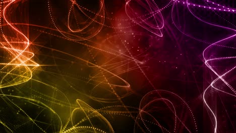 3d rendering background based on animated particle compounds