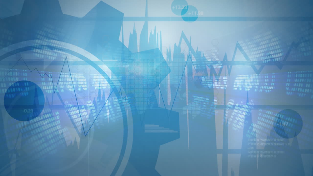 인터페이스 화면의 디지털로 생성된 비디오 4k