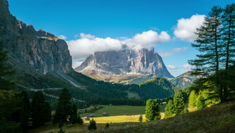 time lapse - dolomites langkofel italy landscape