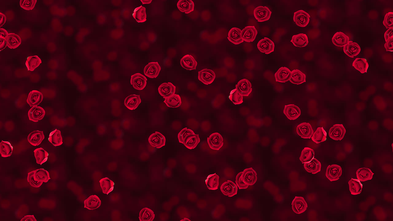 fondo de azulejos de remolino de la flor de la rosa roja