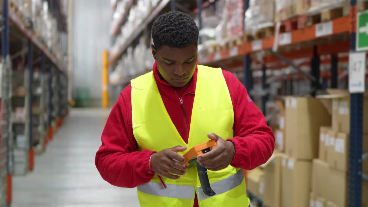 Lavoratore in un magazzino