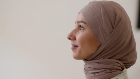 woman in hijab profile view