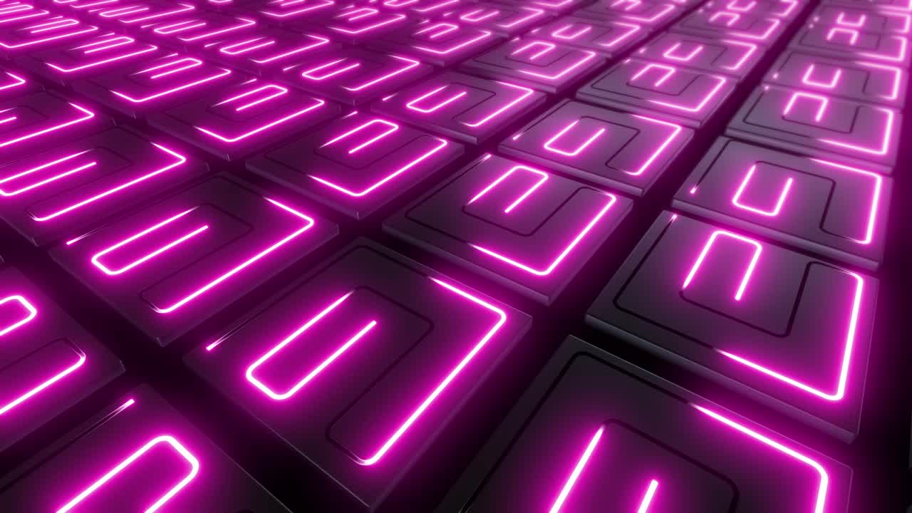 Abstract Neon Geometric Pattern