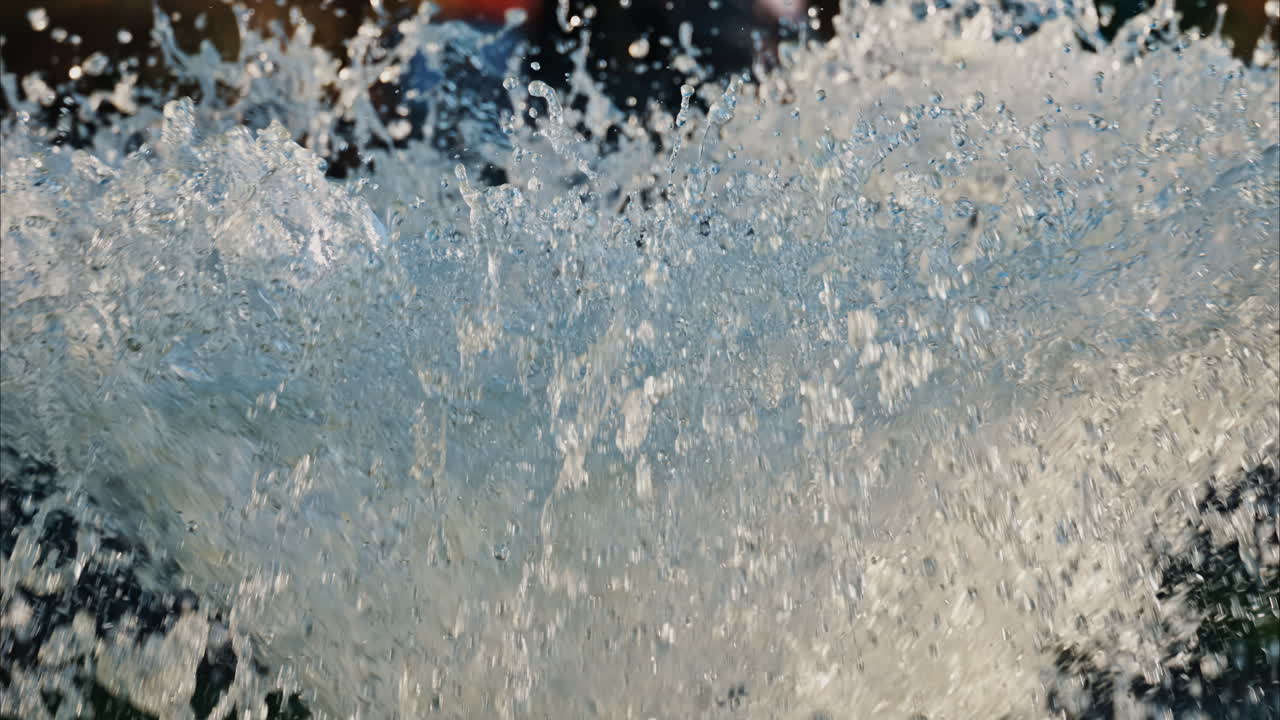Close up of water splashing in a water fountain