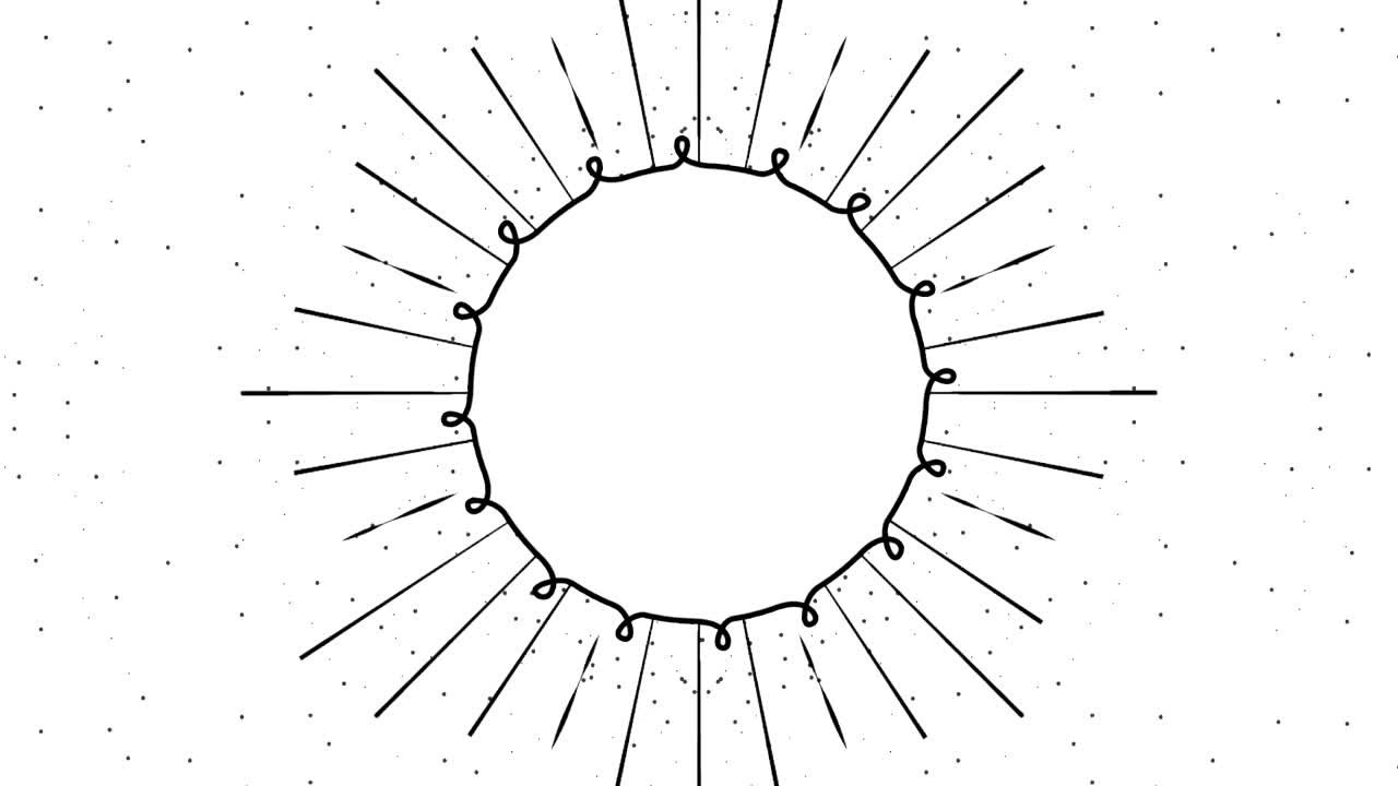 그런지 스타일 빈티지 둥근 프레임 선버스트
