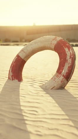 life preserver on the beach