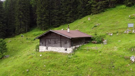 small hut in the austrian alps