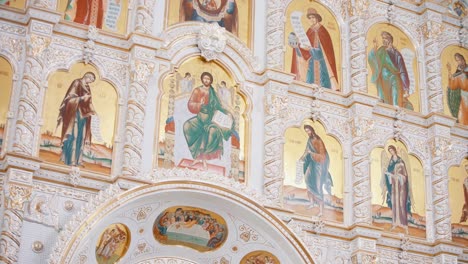 orthodox church interior with icons