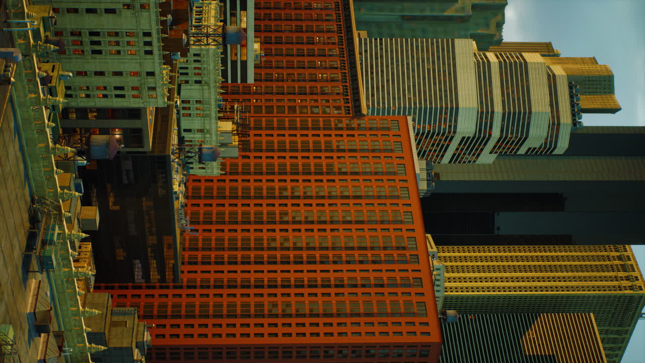 수직 뉴욕 시티 맨해튼 공중 뷰