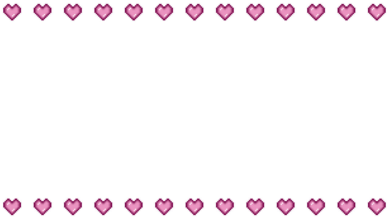 Pixel Art Mini Heart Frame Animated Overlay 1080p Transparent 30 fps (1).mov