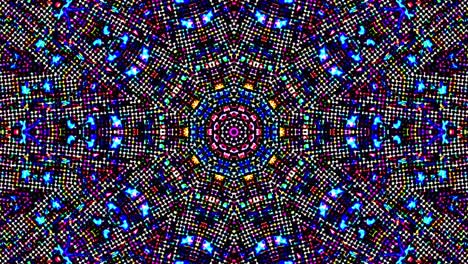 hermoso caleidoscopio abstracto que brilla, una luz radiante que regula los movimientos sutiles