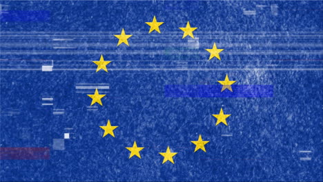 yellow stars spinning over tv interface against blue background