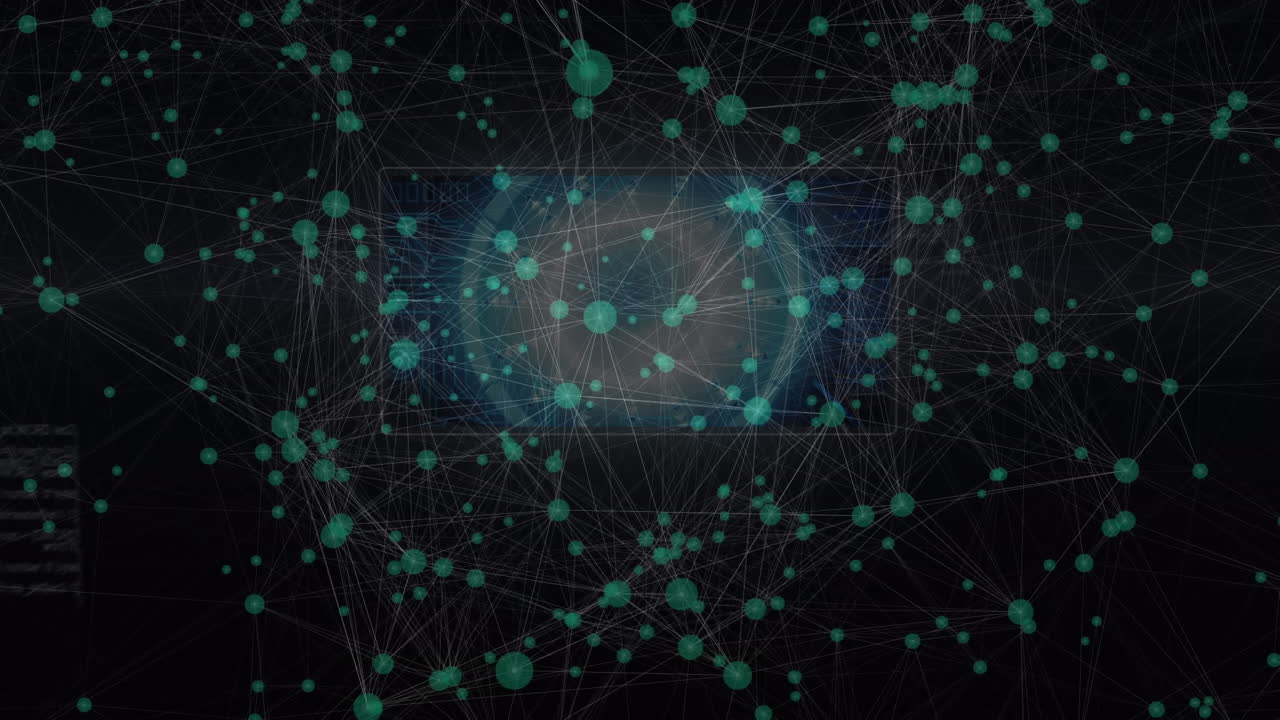 해군 배경에 대한 연결 네트워크의 애니메이션