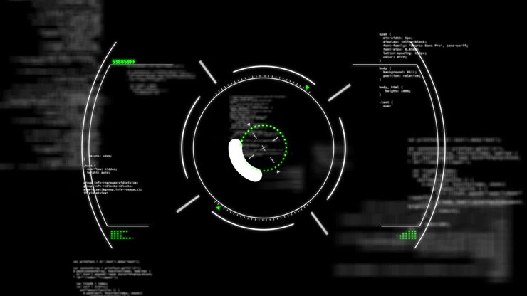 Animation of data loading ring over data processing