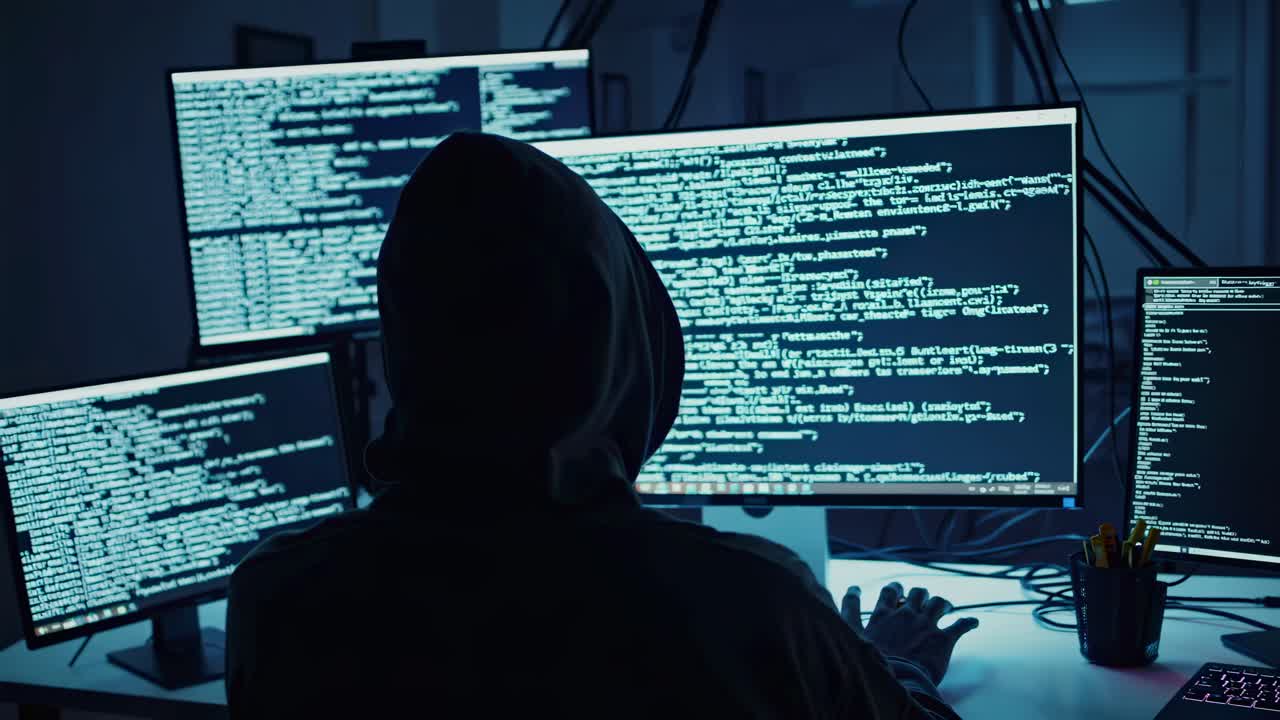 Hacker in action
