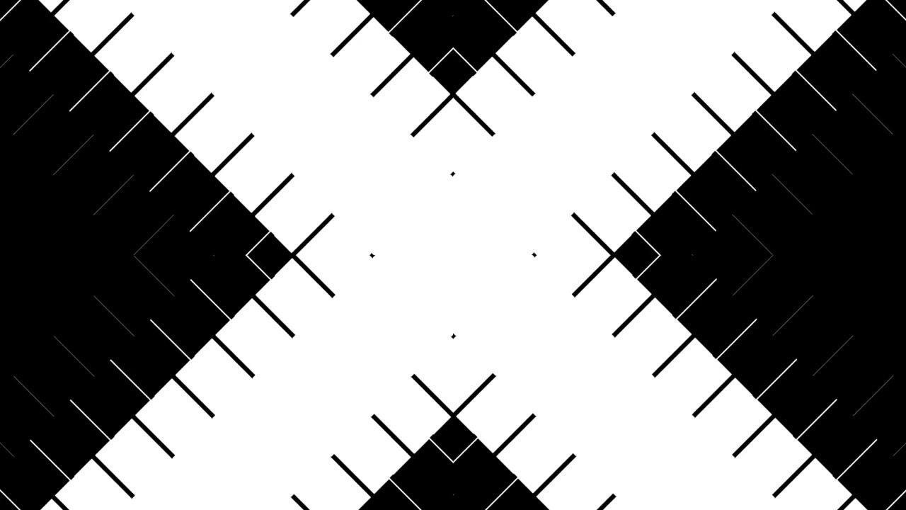 Abstract Geometric Animation with Expanding White Lines on Black Background