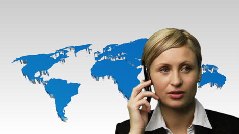 young adult woman on phone