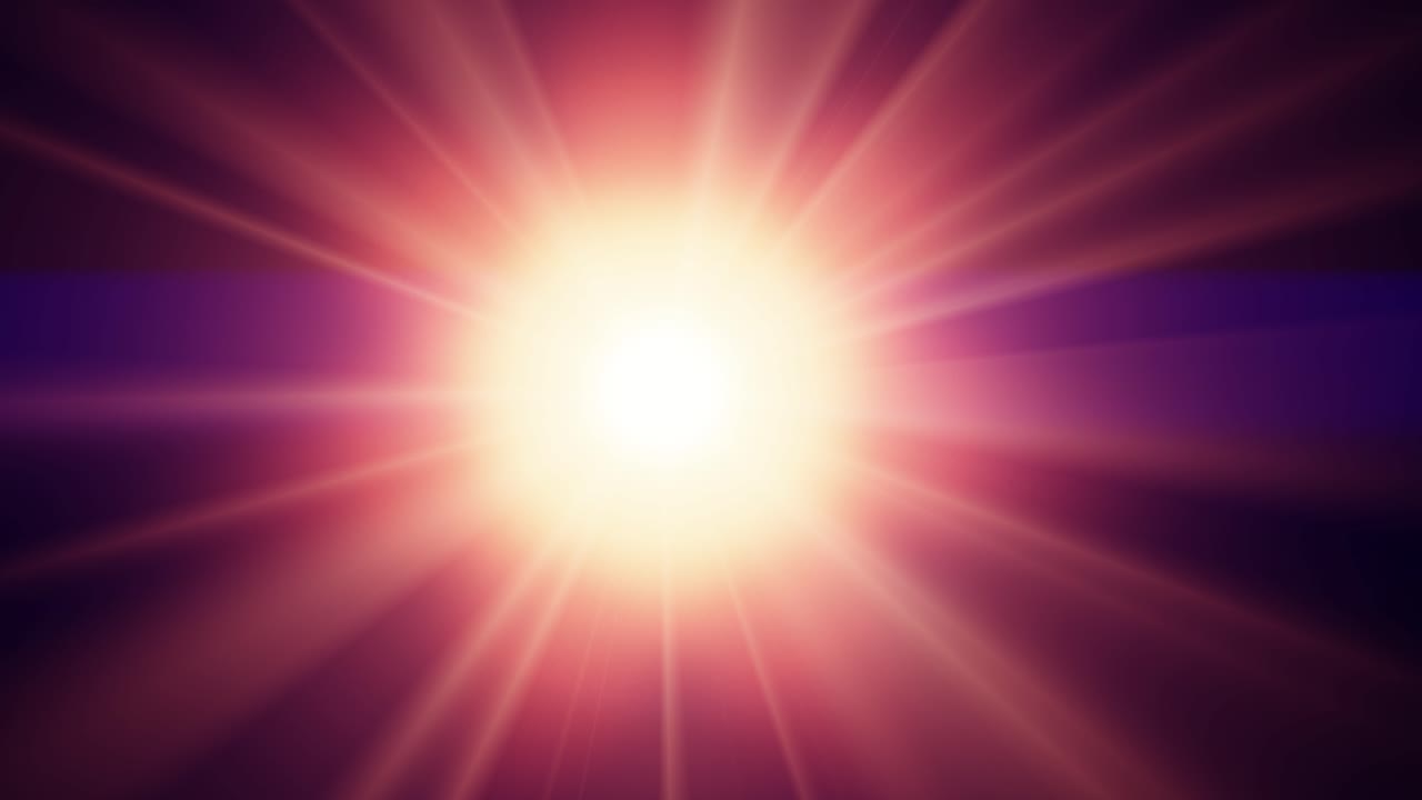 Abstract Glowing Light with Optical Lens Flare Effect