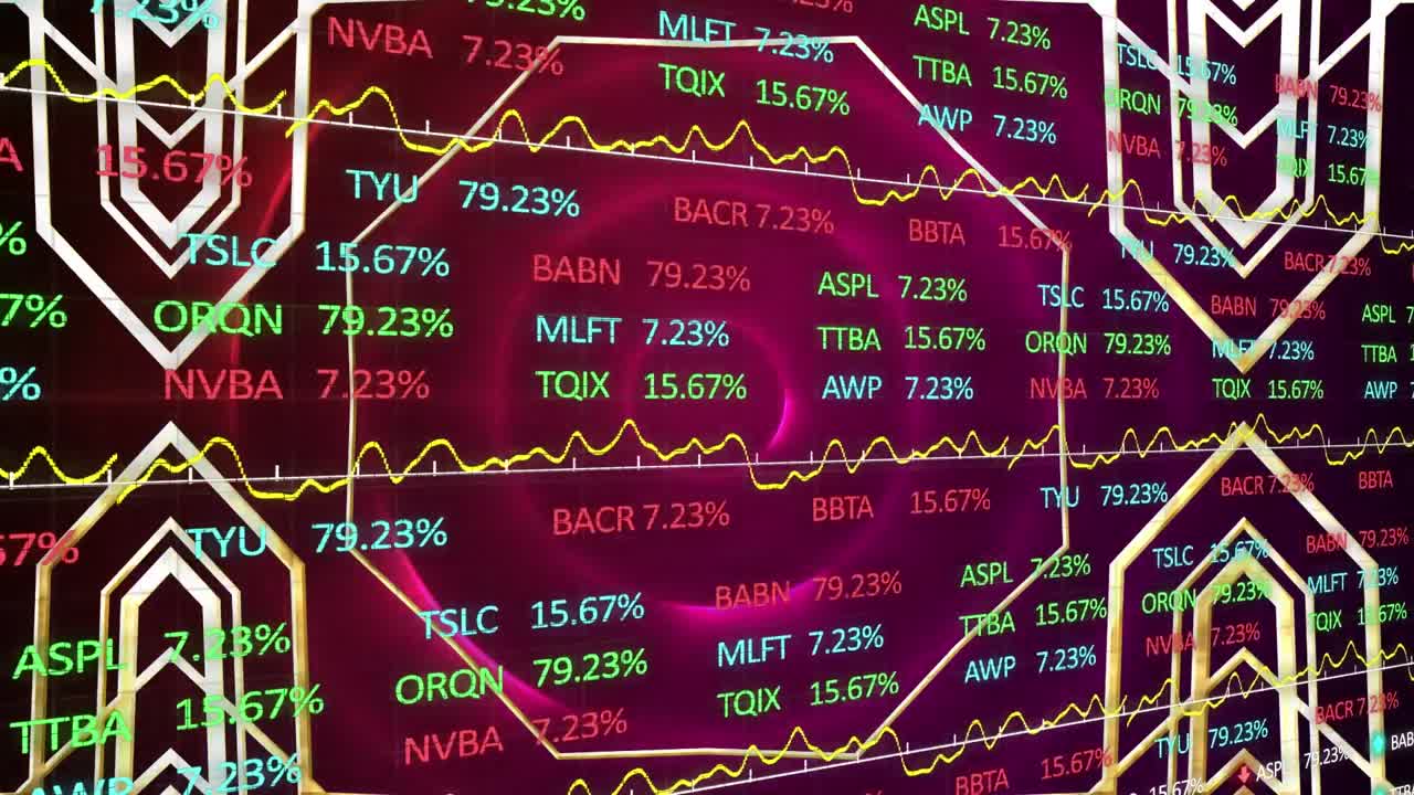 Animazione dell'elaborazione di statistiche e dati finanziari