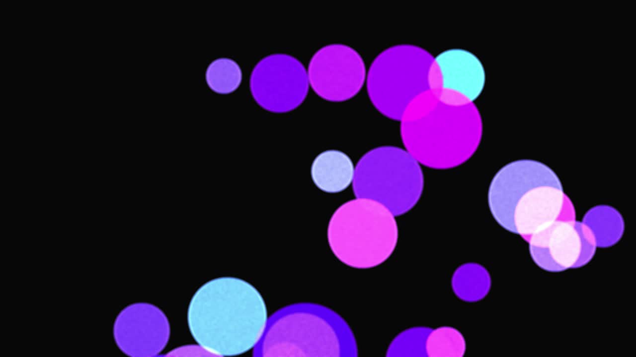 4k Abstract defocused bokeh light elements on the black background.