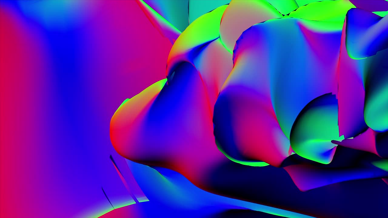 arte digital 3d abstractamente colorido