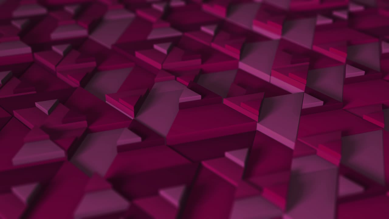 color púrpura oscuro del minimalismo. enfoque selectivo. borrosidad. representación 3d de animación en bucle con el movimiento de triángulos geométricos. fondo sin fin para la presentación. animación de negocios