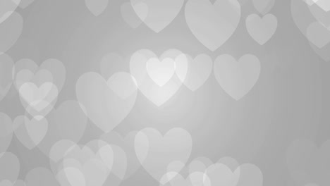 grey hearts abstract background