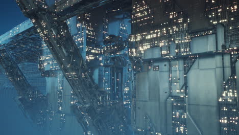 futuristic cityscape elevated in the clouds showcasing advanced architecture