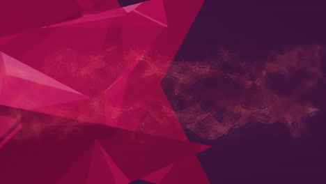 animación de formas rojas sobre un fondo púrpura