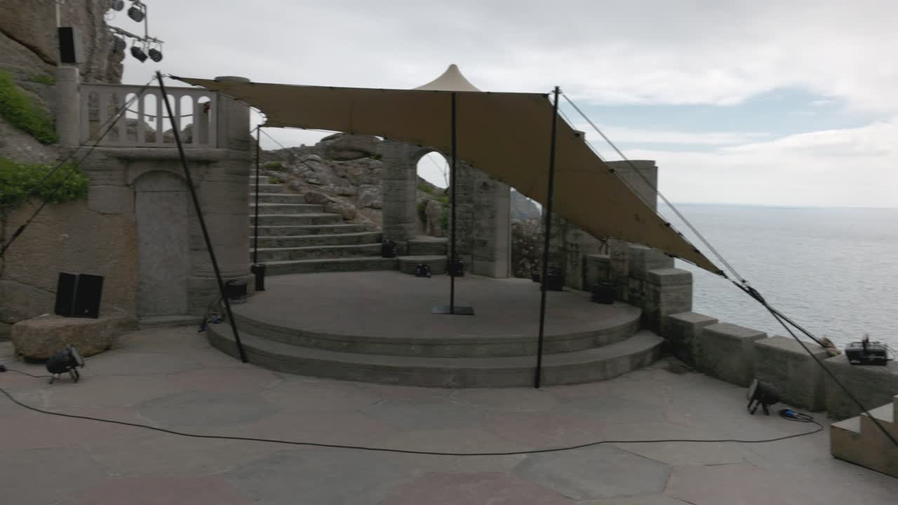 Outdoor Stone Amphitheater Stage by the Sea