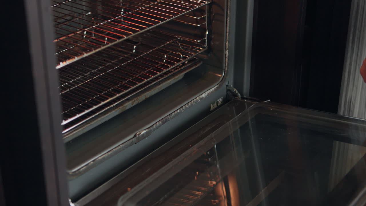 Baking muffins in the oven