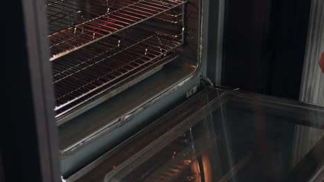 baking muffins in the oven