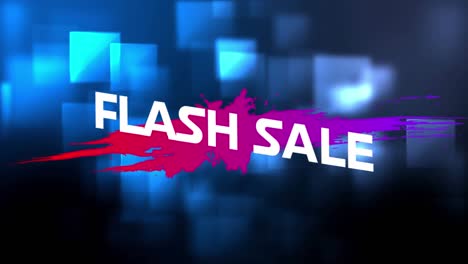 flash sale graphic on blue background
