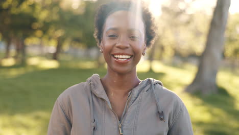 Face,-fitness-and-a-black-woman-laughing