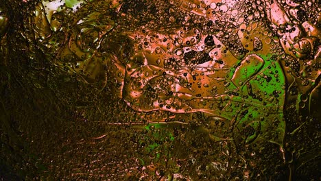 abstract colorido alimentos gotas de aceite burbujas y esferas que fluyen