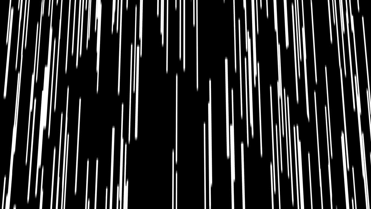 Abstract rain, seamless loop 3d animation on black background.