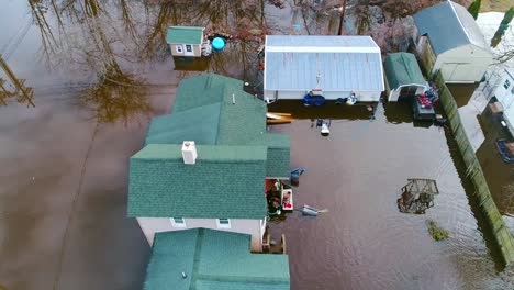 Huracán-Florencia-Inundación-Barco-Equipo-De-Búsqueda-Y-Rescate-Ayuda-En-Casos-De-Desastre-Huracán-Tormenta-Residencial-Drone