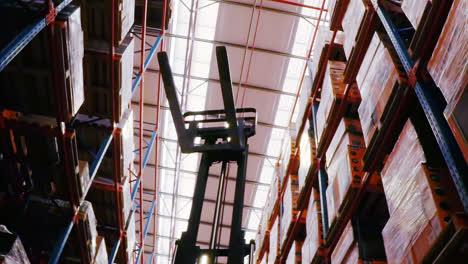 forklift machine in warehouse