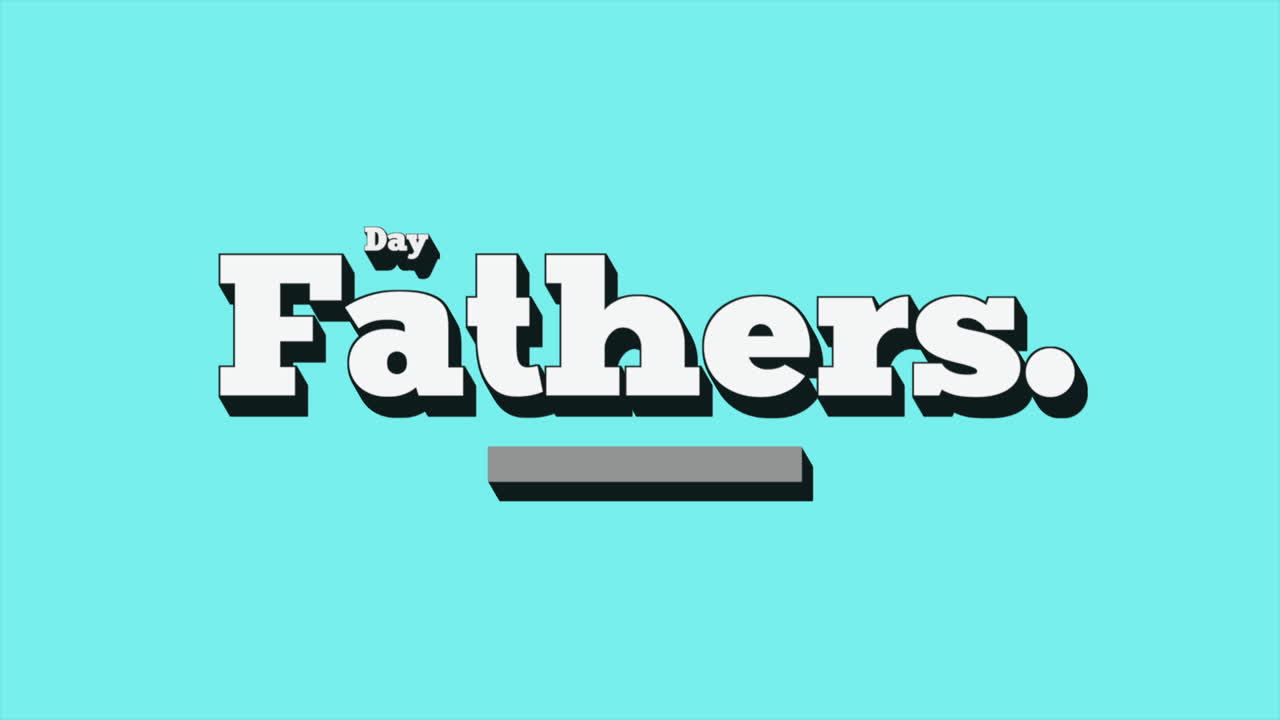 Modern Fathers Day text on fashion blue gradient