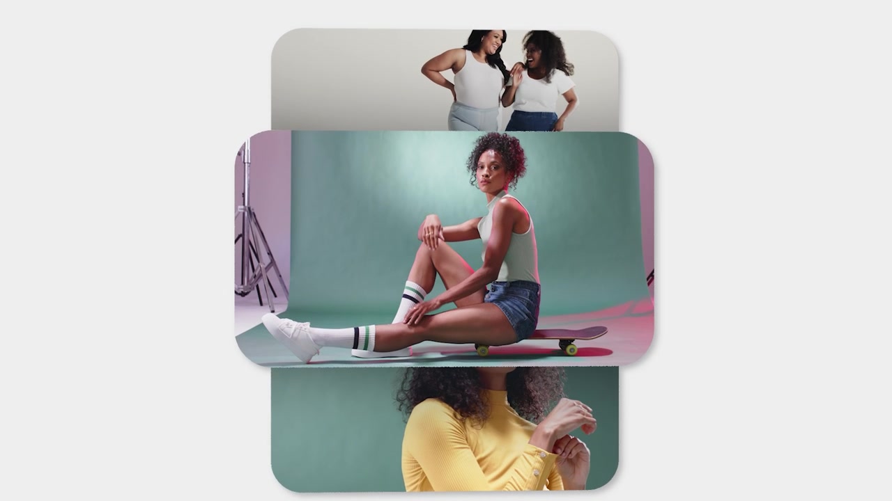 Modern Fashion Slideshow Featuring Diverse Models in Studio