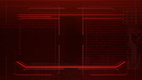 cyberpunk animation background with computer matrix numbers and grid 3