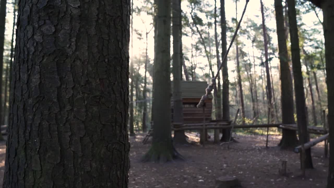 Wooden Playhouse in a Forest