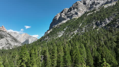 Bench-view-point-over-la-Meije-glacier-french-Alps-aerial-shot