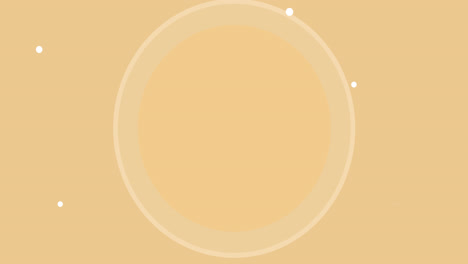 animation of pulsating circle on yellow background with white dots