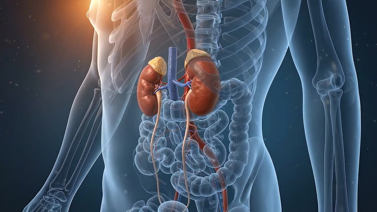 3D Medical Animation of Human Kidneys and Adrenal Glands