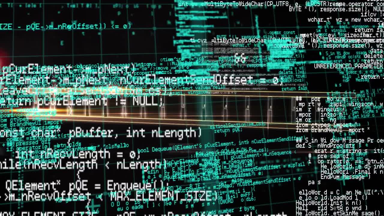 Animation of data processing over dna strand